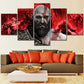 Gamer Wall Art 5pcs God of War Kratos Juego Modular lienzo Posters Fotos HD Impresiones Pinturas Decoración de la sala del hogar Decoración de la sala de estar