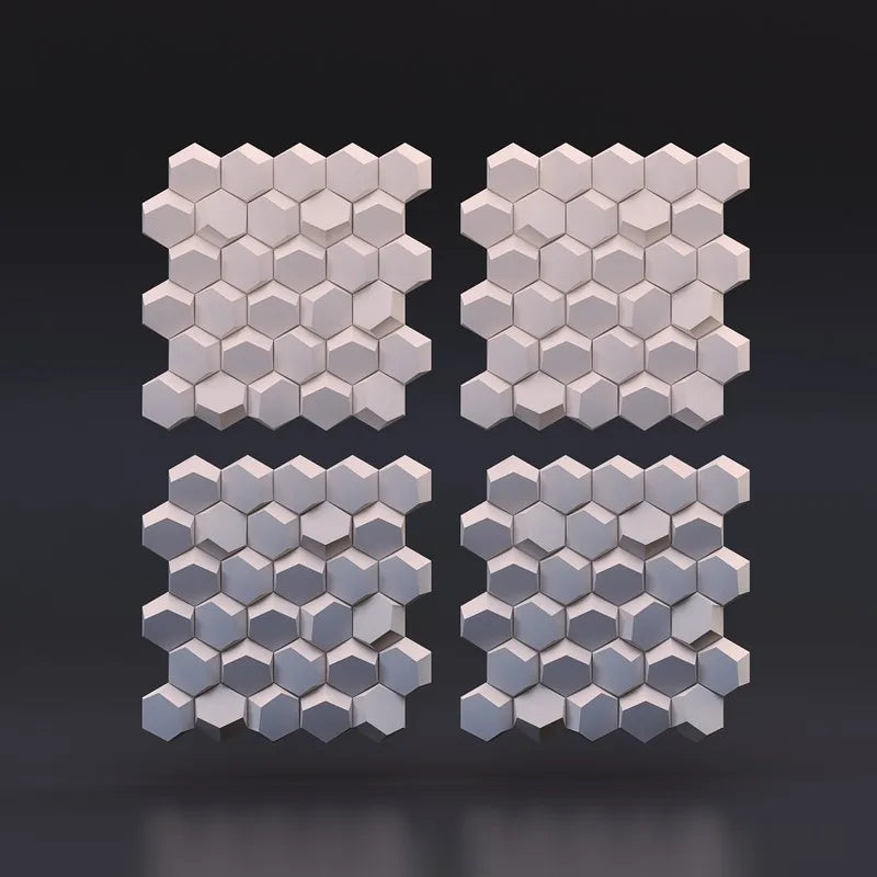 3D honeycomb design concrete wall tile silicone mold cement floor tile mold home decoration TV wall background wall tile mold