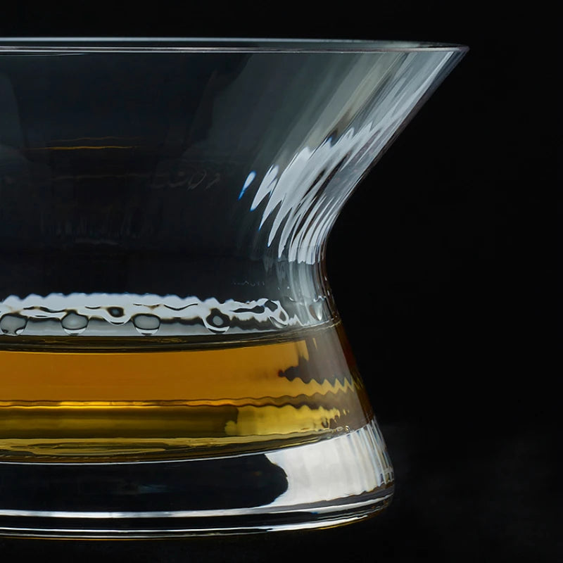 Japonais Edo Kiriko Whisky Spin Glass Stille Creative Rotatable Bowl Collection Crystal Whisky Cup Xo Brandy Limited Bar Barware