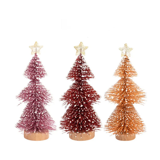 Shaped Christmas Tree Pine Needle Christmas Tree Desktop Window Display Pine Needle Christmas Tree Mini Christmas Decorations