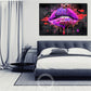 Kiss Me Graffiti Lips Pop Art Canvas Pinting Abstract Love Cartel y impreso Arte Fotografías para la sala de estar Decoración del hogar