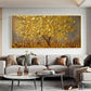 Abstract Gold Tree Flower Luxury Canvas Painting Large Size Posters Minimalism Wall Art Picture Modern Living Room Home Decor