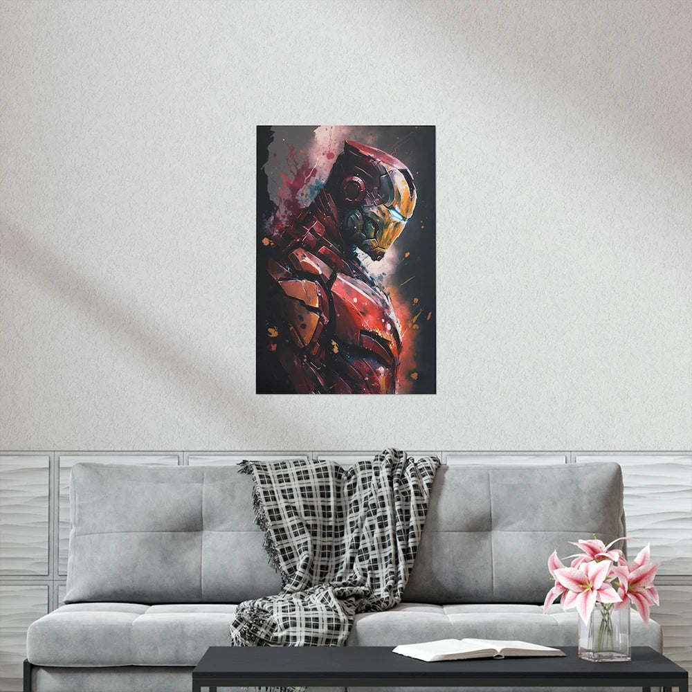 Póster de Disney Iron Man Abstracto de lona impresa Pintura Graffiti Imagen de arte de pared de retrato clásico para la sala de estar Decoración del hogar