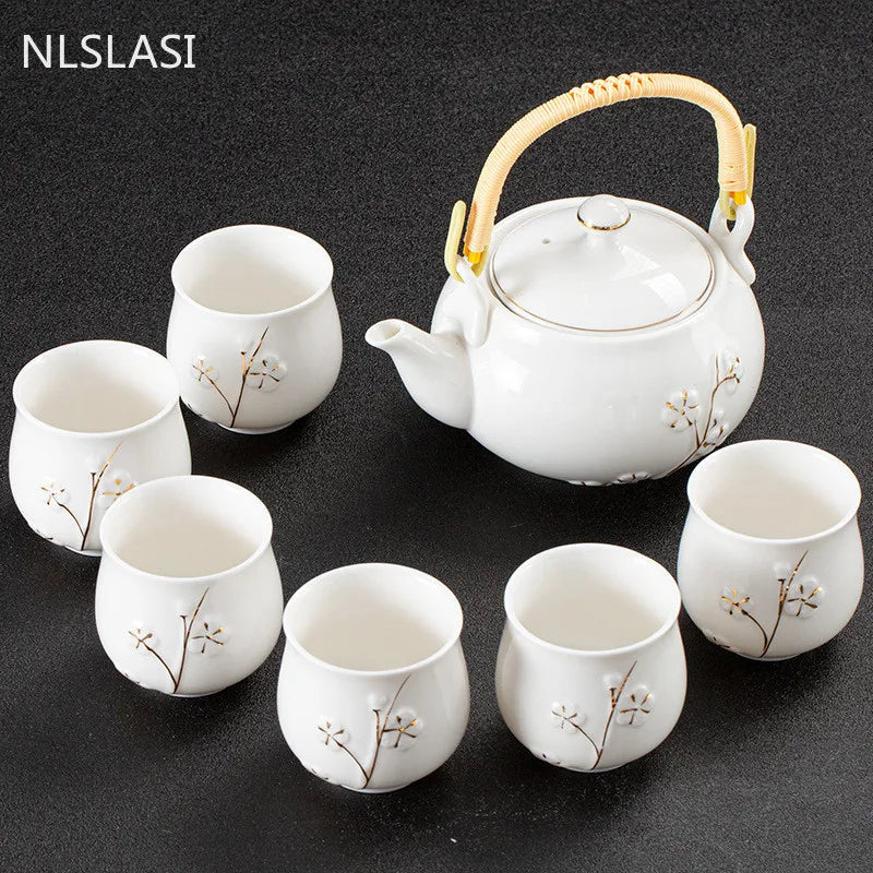 7 PC/SET EXQUISITO CERÁMICA TEA DE CERÁMICA