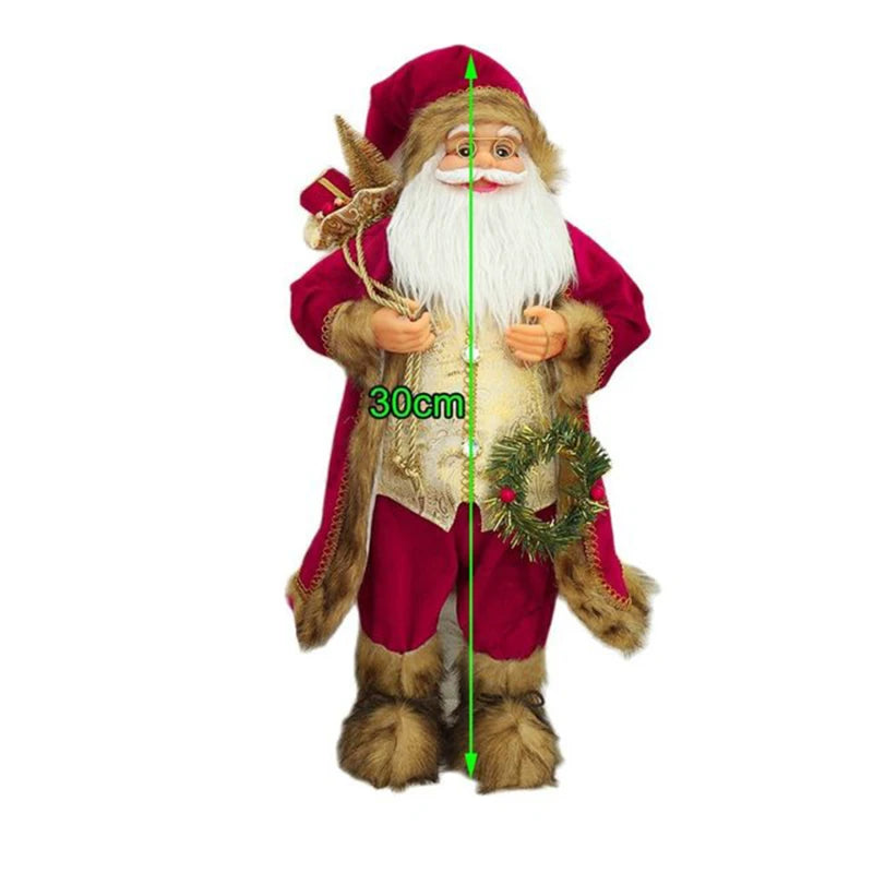 New Year 2023 Christmas Decorations For Home Height 30cm 45cm Santa Claus Doll Children's Gifts Window Ornaments Navidad