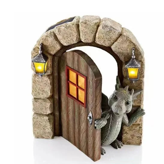 1pc Nouveau mignon petit dragon dinosaure méditation lecture livre sculpture sigle jardin décoration de maison décoration résine décoration extérieure