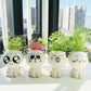 1PC Céramique Flowerpot Mini Caton Cartoon Mignon Plante en pot Bureau de bureau Cat Pot Pot Diy Bure