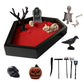 Garden Zen Halloween Coffin Mesa de arena Interior Gótico Kit de jardín zen con cráneo para adornos temáticos Mini paisaje