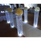 Crystal Wedding Road Lead Acrylic Centerpiece for Event Party Decoration, Aisle Pillars, Walkway Stand, 6Pcs, 110cm