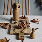 1PC Wood Owl Ornament Gift Creative Home Decoration Accessories Decor Figurine Modern Miniature Figurines