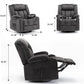 Recliner Chair Massage Rocker with Heated 360 Degree Swivel Lazy Boy Recliner Single Sofa Seat with Cup Holders for Living Room