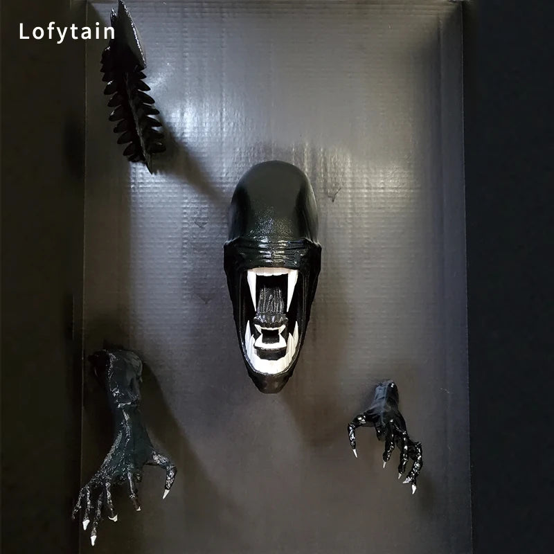 Lofytain Alien Xenomoph Wall Art Sculpture Statue Horreur Alien Predator Sci-Fi Monster Beasts Decoration Halloween Gifts Accessoires