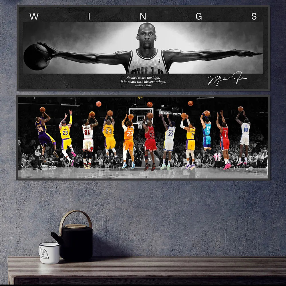 Carteles de baloncesto S-STEPH C-Curry J-Jordon Prints Legend Star Canvas Pintura Sport Wall Art Decoración del hogar Fan de deportes Mural