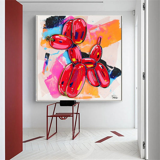 Graffiti Balloon Dog Canvas Painting Abstract Pop Art Sculptures Posters Colorful Print Wall Picture Living Room Home Decoration