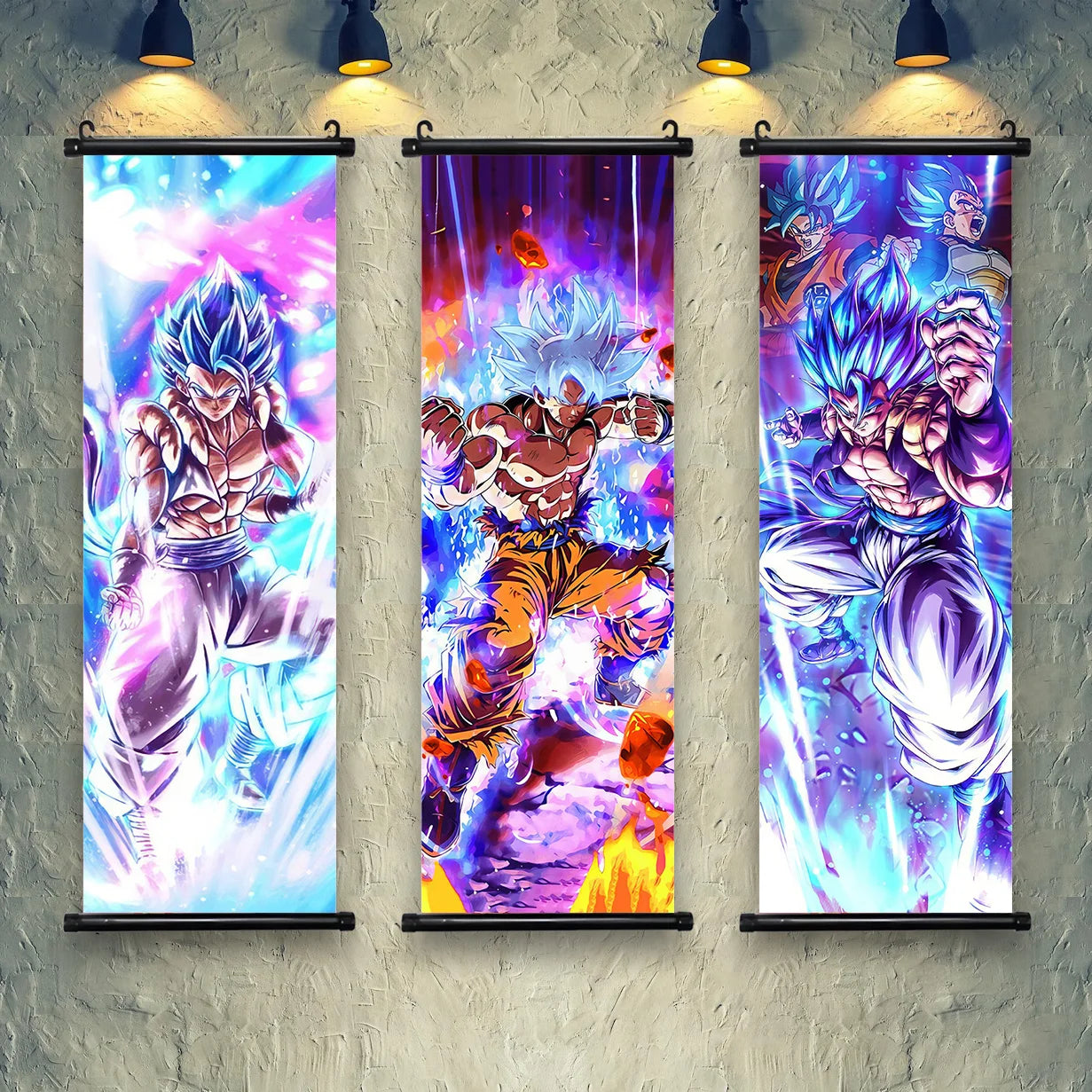 Poster stampato Poster Anime Wall Dragon Ball Artwork Goku Pictures Bejīta Dipinto Canvas Super Saiyan Hanging Scrolls Decoraggio della stanza per la casa