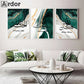 Abstract Marble Green Gold Poster Caligrafia islamica Canvas Stampa ad Allah Nome Arabic Art Painting Muslim Pictures Decorazioni per la casa