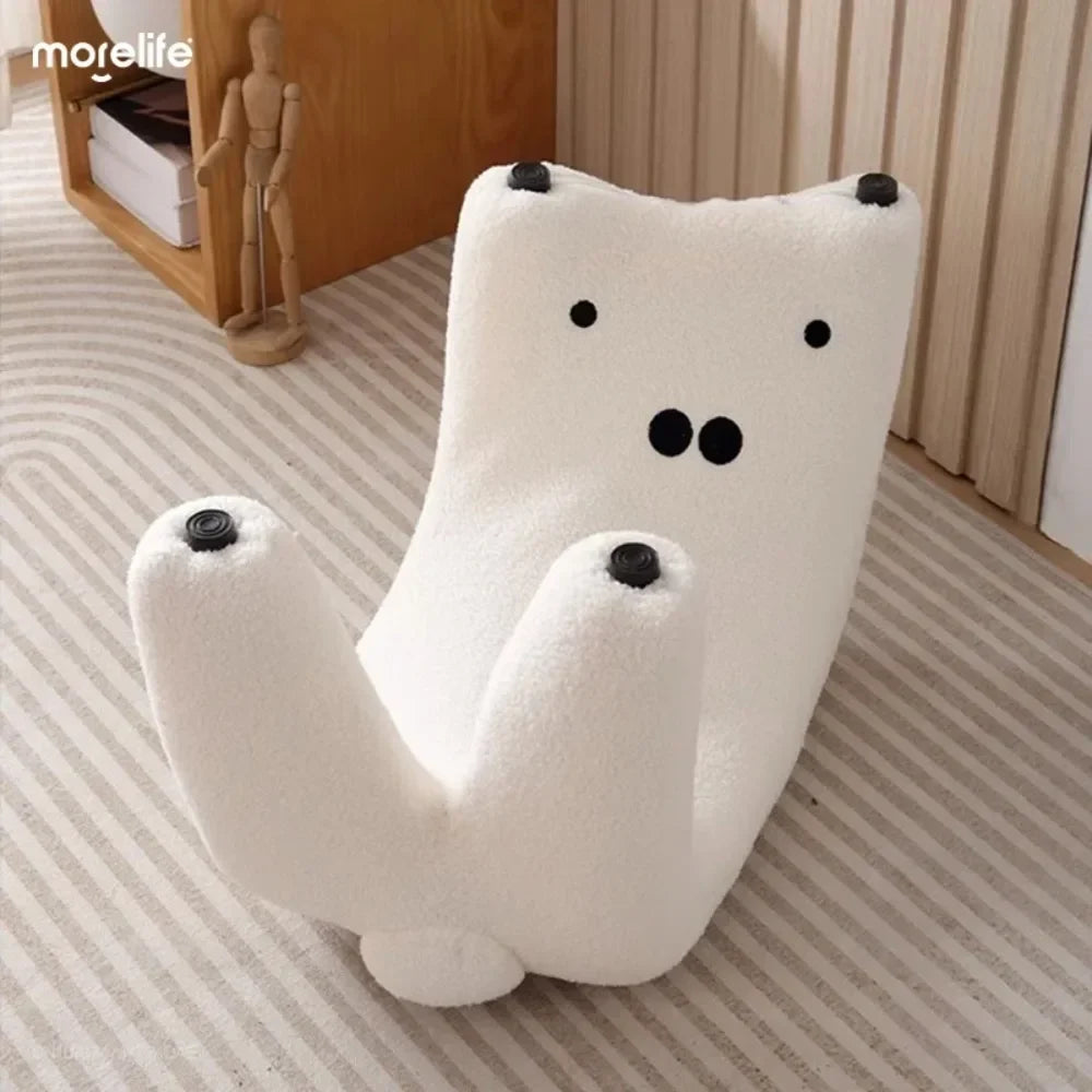 Small Cat Stool Porch Cloakroom Chair Entry Door Light Luxury Cashmere Lamb Fabric Home Entry-home Change Shoe Bench Furniture