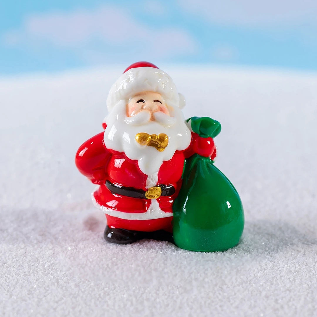 Cute Snowman Santa Claus Ornament Christmas Decoration Desktop Ornament Xmas 2025 Gift for Kids Micro Landscape Decor