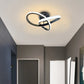 Petit plafond LED moderne 2 Anneaux Créatif Design Plafond LAXE ALIMENTATIONS ÉCLAIRES INDOOR BALCON BALCON BURE