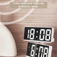 LED Digitale Wecker Voice-aktivierter Spiegel Doppelwecker Nachtuhr Takttemperatur Snooze Electronic Watch Datum Display