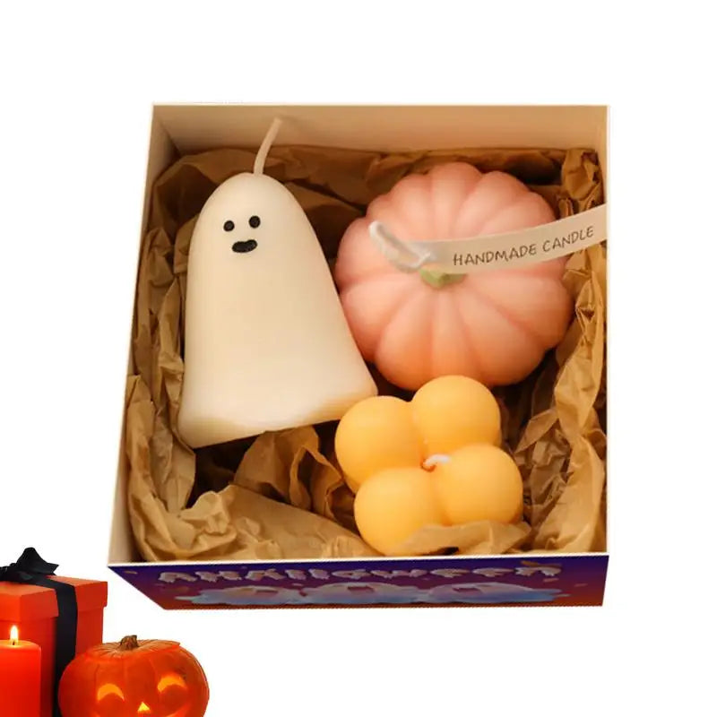 Ghost Scented Candle Burning Candles Soy Wax Scented Cute Novelty Spooky Votive Pumpkin Candles For Dining Table Birthday