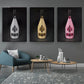 Fashion Luxury Champagne Bottle Art Canvas Pintura impresiones de carteles Arte de pared Impresión Imagen de lujo Bar en casa Decoración del comedor