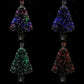 60cm Iridescent Mini  Fiber Optic Tabletop Artificial Christmas Tree with LED lights Silver Base Xmas Table Top Tree