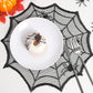 Halloween Black Lace Placemat Happy Halloween Party Decorations 2024 For Home Spider Web Tablecloth Kitchen Dining Table Covers