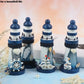 Neues 1PC kleiner Leuchtturm Meerdekoration Dekorative Boote Ornament Decor Harzleuchtturm Nautical Decor Nautical Themeed Adorn