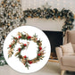 180cm Christmas Garland Decorative with Pinecones, Red Berries Xmas Decoration for Porch Living Room Farmhouse Stairs Hallway