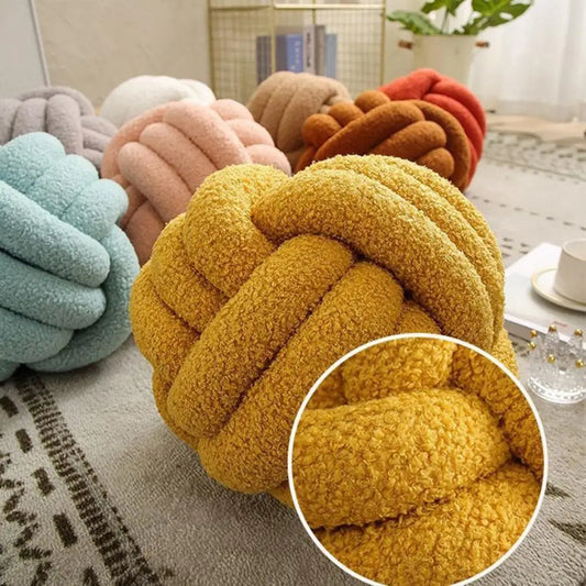 Utile cuscino a sfera annodata indicabile indignabile cuscino ecologico ecologico cuscino peluche a mano intrecciata a mano cuscino