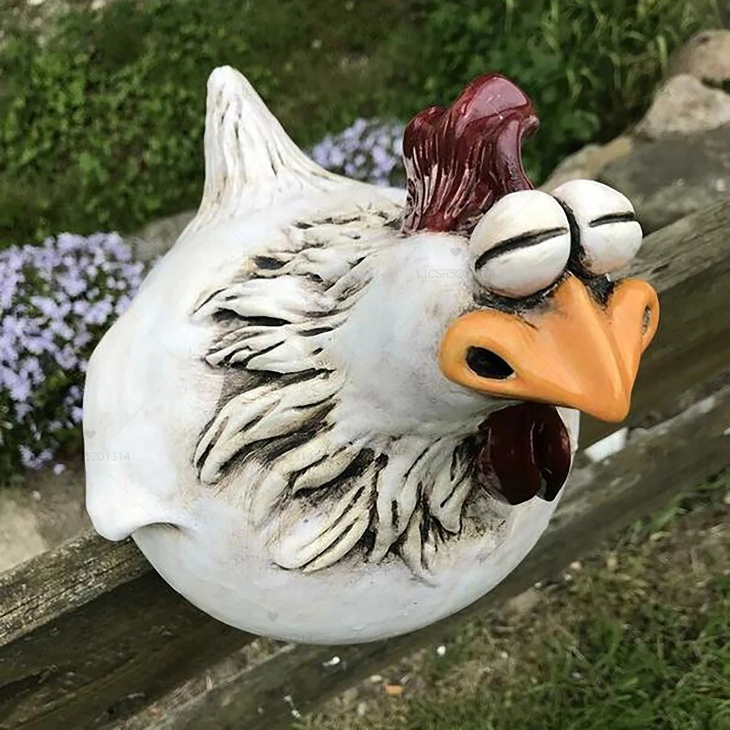 Grappige kippenhek decor beelden hars tuin boerderij kip kip kip sculpture kunst ambachtelijke binnenplaats huisverwarming huizendecoratie