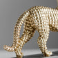 Figuras de leopardo dourado de 21 cm para interiores Cheetah Creative Living Living Living Study Decoração de ornamentos