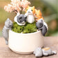 6pcs/set Lustigem Neko ATSUME MEOW MECHI Dango Katze Blume Pot Micro Landschaft Mini Puppenbalkon Dekorationen Blumen Pot Home Decoration