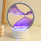 3D Moving Sand Art Picture Round Glass Hourglass Night Light Bedside Lamp LED Flowing Sand Painting Table Lamp Home Ornaments