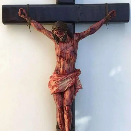 20 cm/30 cm Resin Gesù Cross Statue Crocifisso Crocifisso Cross Decorazione per la casa Decorazione Chiesa Decorazione da parete per feste