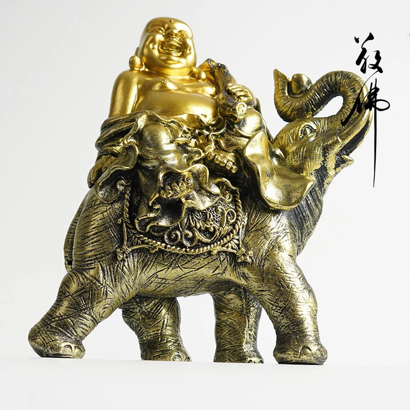 Feng Shui Buddah Stattute Sculpture Figurine pour Lucky & Happiness God of Wealth Home Office Hotel Hotel Tabletop Buddha