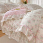 1pc Ruffles Duvet Cover Pure Cotton Comforter Cover Floral Style Bed Covers housse de couette Girls Quilt Cover (No Pillowcase)