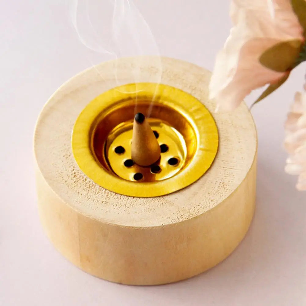 Porte-bâton d'encens Nordique Style détachable Péances en bois Petit encens Brûler en métal Châssis Aromatherapy encensoir