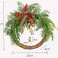 New Christmas Pine Cone Bell rattan Wreath Countryside Door Hanger Wall Hanging Decor Window Decoration Simulation Garland