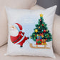 Merry Christmas Cartoon Santa Claus Penguin Deer Print Cushion Cover Home Living Room Sofa Decoration Pillow  45x45cm