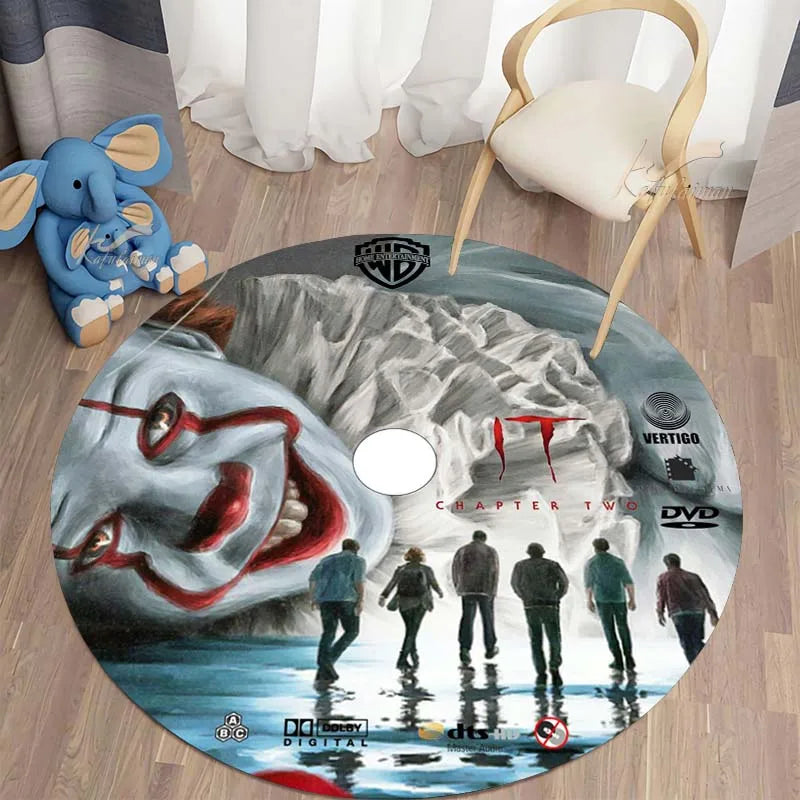 Movie CD Rug DVD Carpet Creative Round Mat Circle Bath Mat Gift Souvenier Home Decoration Rugs for Kitchen Bedroom Living Room