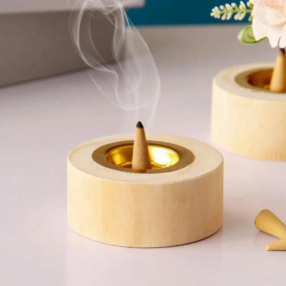 Porte-bâton d'encens Nordique Style détachable Péances en bois Petit encens Brûler en métal Châssis Aromatherapy encensoir