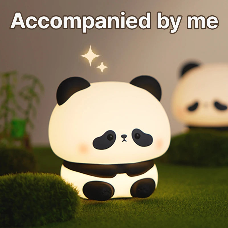 Panda LED Night Light Light Silicone Night Light USB USB Touch Night Night Lampada Camera DECAGGIO DECORAZIONE DELLA LAMAZIONE DELLA LAMPAGGI