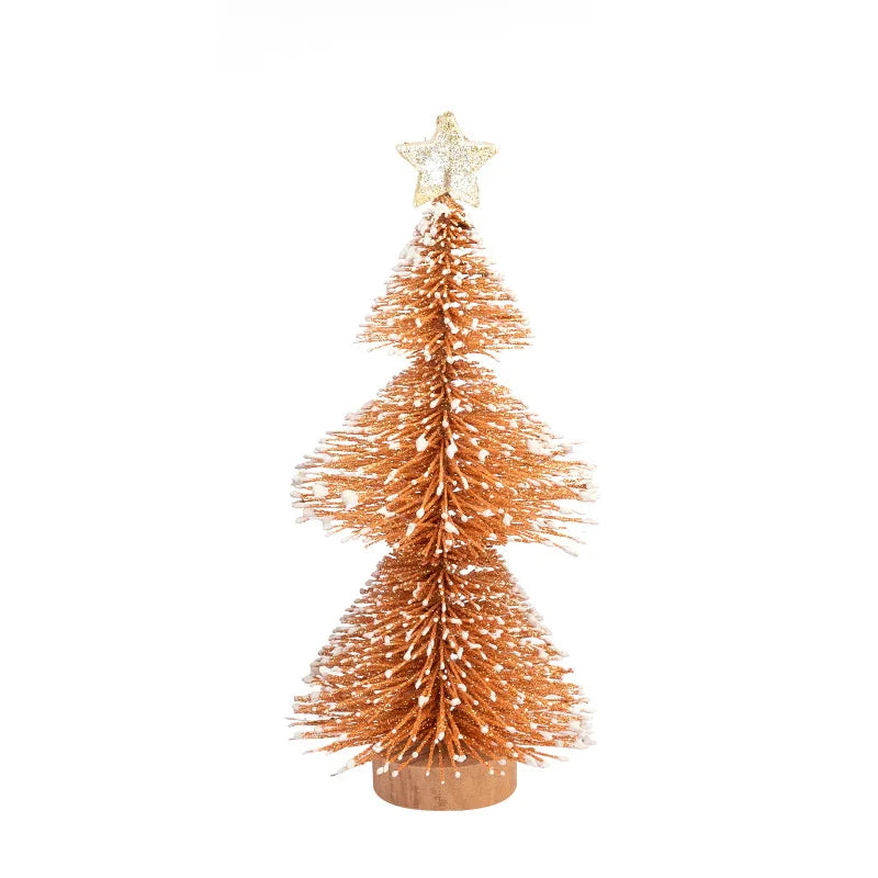 Shaped Christmas Tree Pine Needle Christmas Tree Desktop Window Display Pine Needle Christmas Tree Mini Christmas Decorations