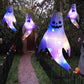 Halloween Outdoor Ghost pendant LED Lights Battery Power  Skeleton Ghost Horror Grimace Glowing Party Props Halloween Decoration