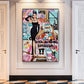 Fashion Woman Graffiti Luxury Street Pop Art Poster moderno HD Wall Art Stampa dipinto in tela per decorazioni per la casa del soggiorno