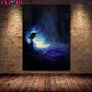 Ghosts Around Mysterious Horror Ai Art Poster e stampa Ghosts by the becone vintage wall art tela che dipinge decorazioni per la casa