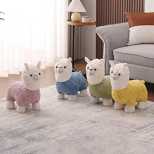 Seat Practical Cartoon Leisure Mobile Living Room Alpaca Shoe Changing Stools Stool Creative Animal Bench Children Furniture