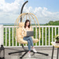 Single Outdoor Garden Swings Garden and Balcony Hanging Chair Bedroom Beige freight Free Swing Furniture